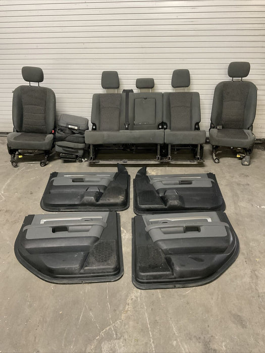 2017 RAM 3500 SLT MEGA CAB  FRONT REAR CLOTH SEATS & DOOR PANEL~COSMETIC DAMAGE~