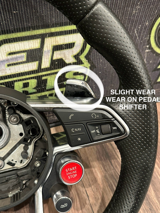 2021 AUDI R8 LEATHER STEERING WHEEL W PADDLE SHIFTERS OEM *COSTMETIC FLAWS/READ*
