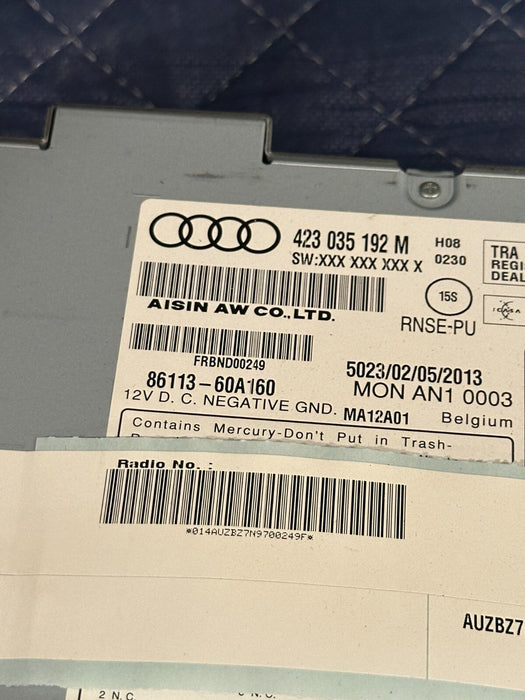 2014 AUDI R8 NAVI NAVIGATION SYSTEM RADIO RECEIVER SCREEN HEAD 423 035 192 M