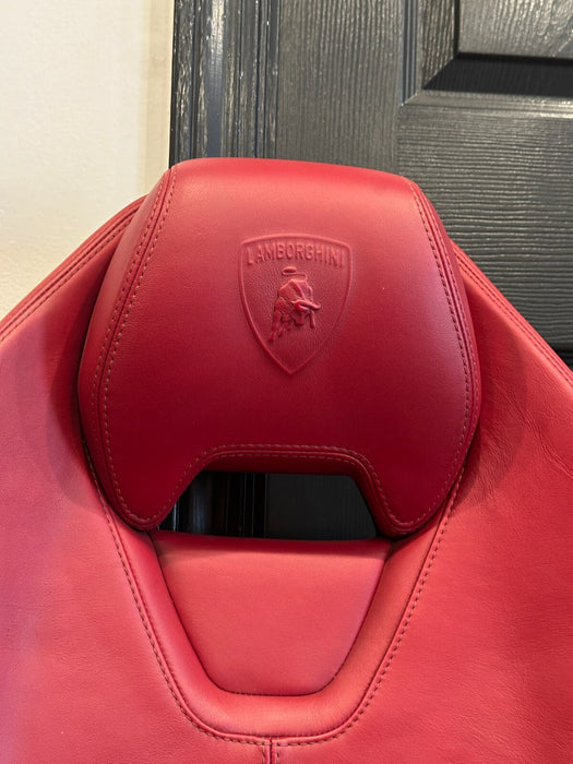 2015 LAMBORGHINI HURACAN LP610-4 RED LEATHER FRONT SEATS OEM GENUINE OEM *WEAR*