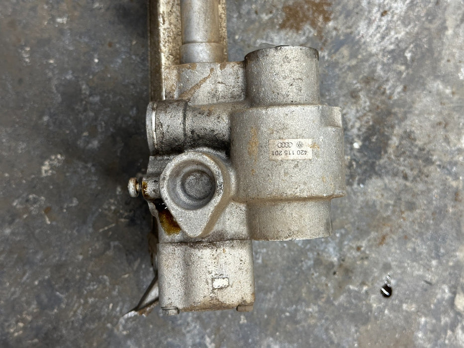 2012 2014 AUDI R8 ENGINE OIL COOLER 420 117 015 A ~BROKEN TAB~