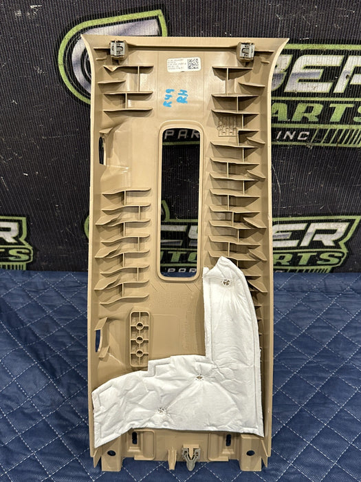 2017-2019 FORD F250 F350 F450 TAN/BEIGE LARIAT RIGHT UPPER B PILLAR OEM *SCUFFS*