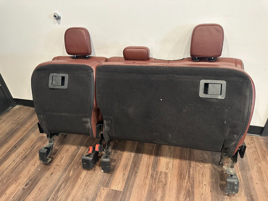 2017-2019 FORD F250 F350 F450 DARK MARSALA RED LEATHER REAR SEATS OEM *READ*