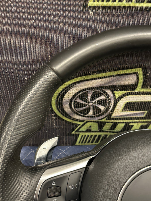 2014 AUDI R8 V10 PLUS BLACK LEATHER STEERING WHEEL W/ AIR BAG AIRBAG OEM