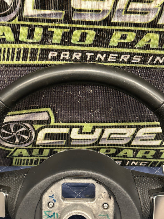 2014 AUDI R8 V10 PLUS BLACK LEATHER STEERING WHEEL W/ AIR BAG AIRBAG OEM