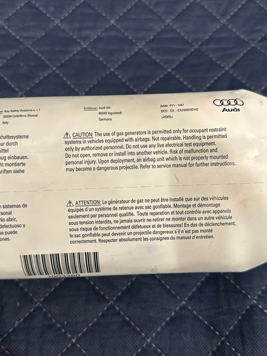 2014 AUDI R8 FRONT PASSENGER DASH DASHBOARD AIR BAG SRS AIRBAG