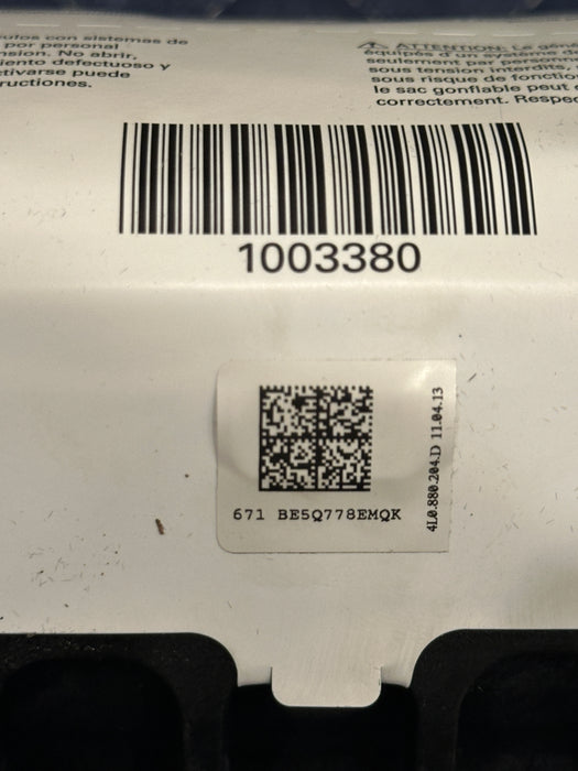 2014 AUDI R8 FRONT PASSENGER DASH DASHBOARD AIR BAG SRS AIRBAG