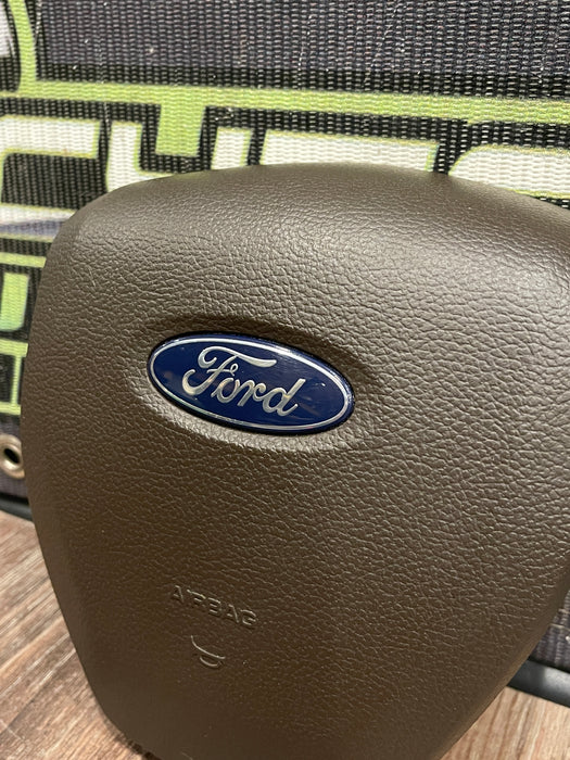 2017-2019 FORD F250 F350 KING RANCH BROWN STEERING WHEEL AIRBAG OEM