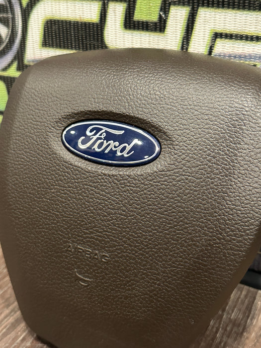 2017-2019 FORD F250 F350 F450 LIMITED BROWN STEERING WHEEL AIRBAG OEM