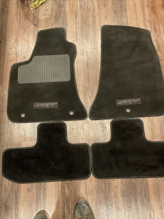 2017 DODGE CHALLENGER SRT BLACK FRONT AND REAR (4) CARPET FLOOR MAT OEM