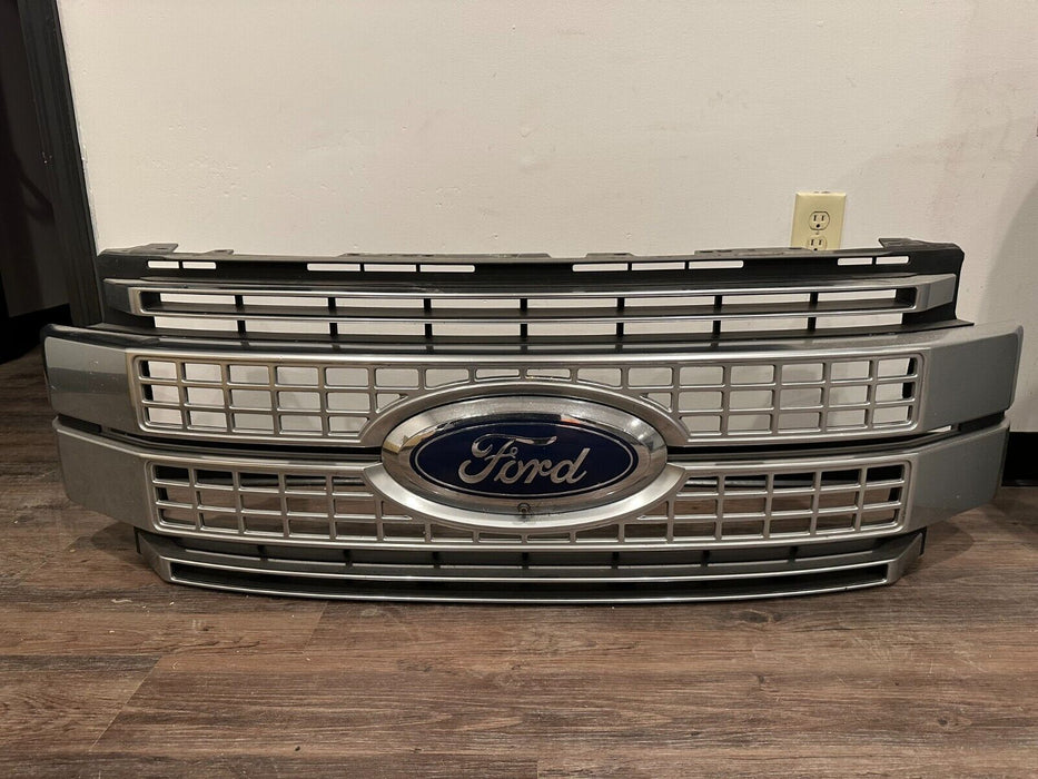 2017 2018 2019 FORD F250 F350 F450 PLATINUM GRILLE COMPLETE W/ EMBLEM & CAMERA