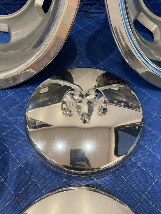 2012 DODGE RAM 3500 DUALLY CHROME WHEEL SIMULATORS & CAPS OEM