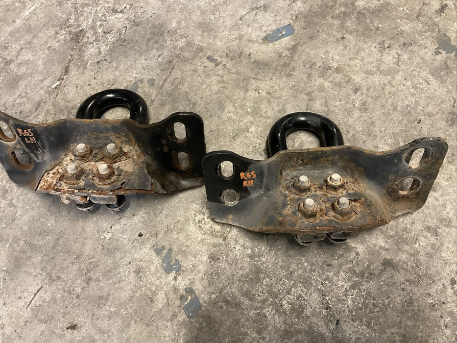 2017-2022 FORD F250 F350 F450 FRONT BUMPER LEFT & RIGHT TOW HOOKS OEM~RUSTED~