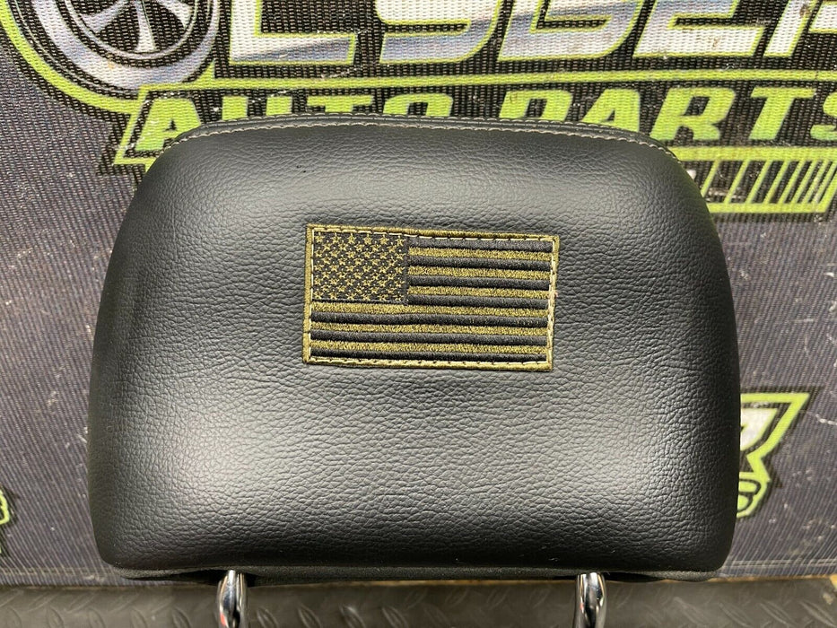 2017 FORD F250 BLACK OPS EDITION FRONT SEAT HEADRESTS OEM BLACK LEATHER 2018-19