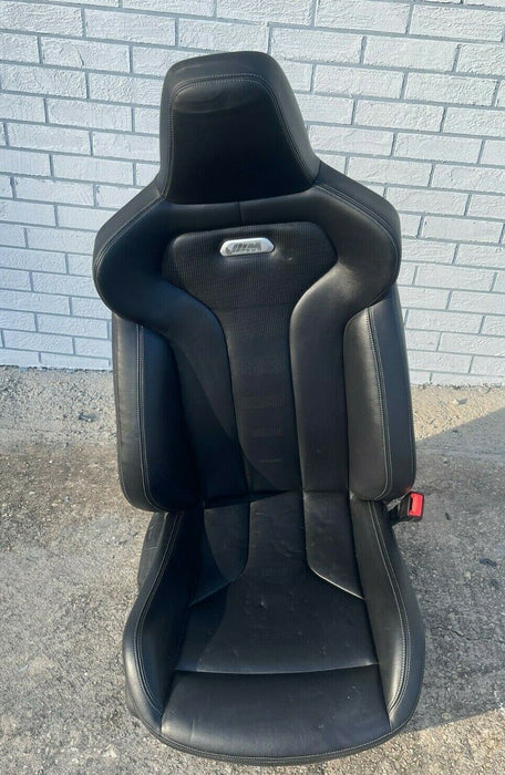 2015 BMW M4 COUPE FRONT PASSENGER SEAT BLACK LEATHER OEM 2016 2017 *DAMAGE*