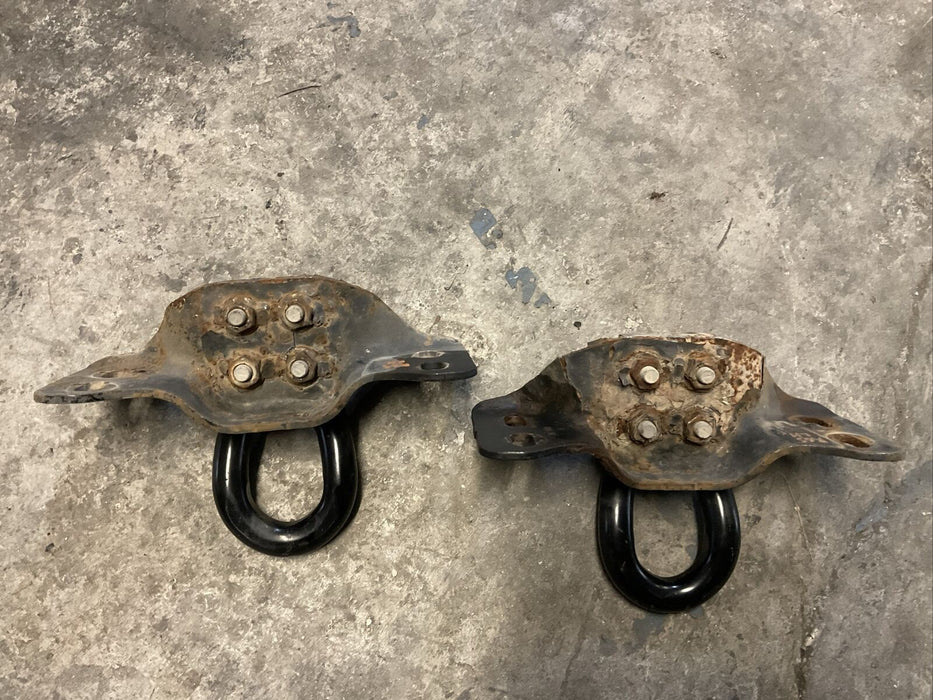 2017-2022 FORD F250 F350 F450 FRONT BUMPER LEFT & RIGHT TOW HOOKS OEM~RUSTED~