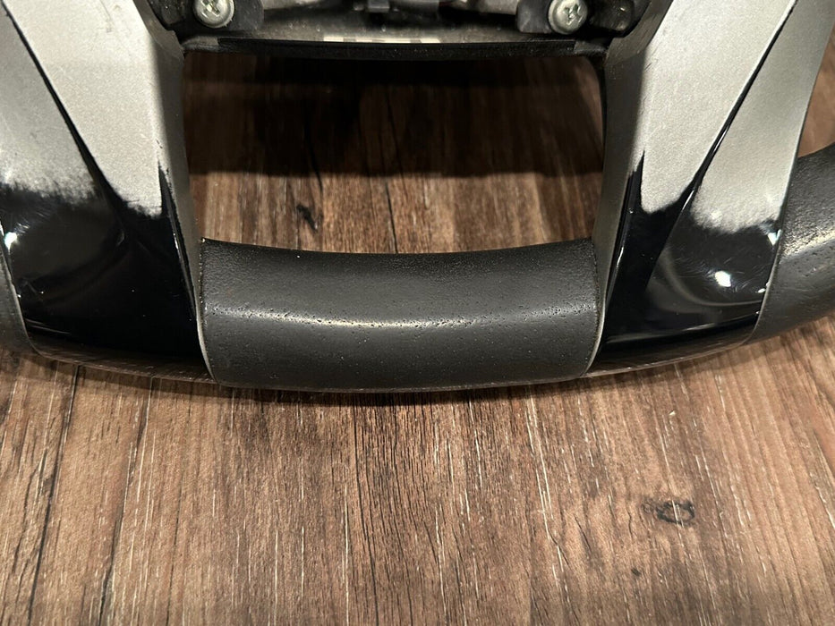 2014 TOYOTA PRUIS V BLACK LEATHER STEERING WHEEL OEM *WEAR* (READ DESCRIPTION)