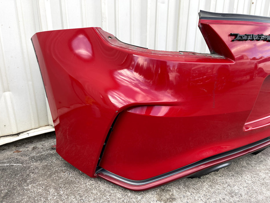2017 NISSAN 370Z NISMO RED REAR BUMPER SOLID RED A54 OEM *HEAT DAMAGE/SCRATCHES*