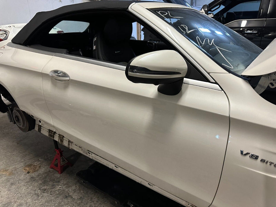 2017 MERCEDES-BENZ C63 AMG C205 CONVERTIBLE PASSENGER DOOR WHITE (799) OEM