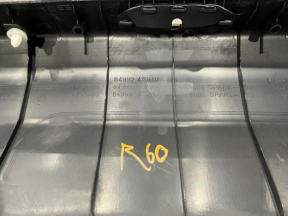 2017 INFINITI Q50 RED SPORT REAR TRUNK PLATE TRIM PANEL OEM *SCRATCHES*