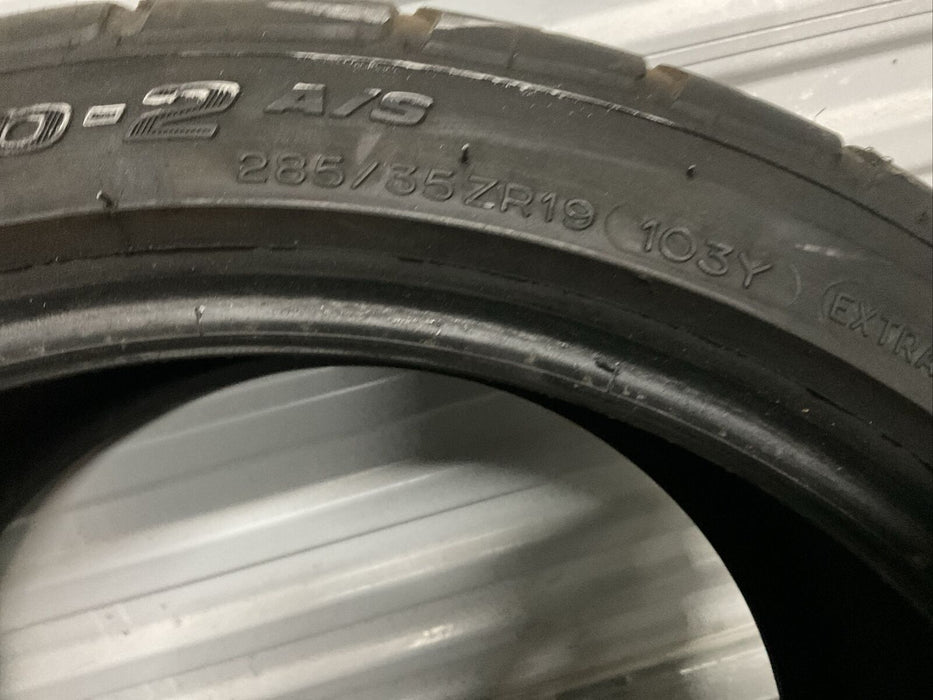 2018 NISSAN 370 NISMO REAR TIRE BFGOODRICH G-FORCE COMP-2 A/2~COSMETIC WEAR~