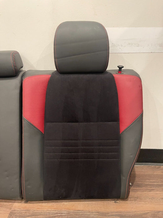 2015 SUBARU WRX STI REAR SEATS SEAT BACK ALCANTARA RED LEATHER OEM 2015-2020