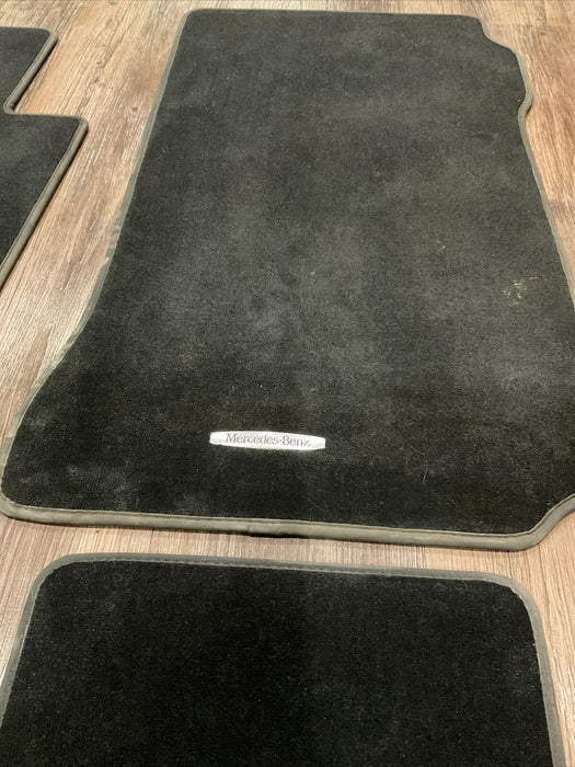 2013 MERCEDES BENZ C300 BLACK FLOOR CARPET MAT SET (4) OEM A2046803248