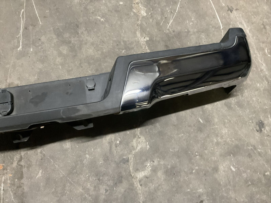 2017 2018 2019 FORD F250 F350 F450 CHROME REAR BUMPER W/O PARKING SENSORS OEM