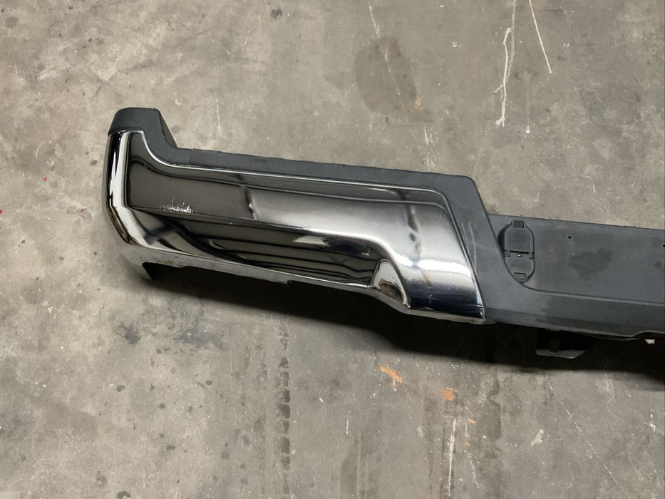 2017 2018 2019 FORD F250 F350 F450 CHROME REAR BUMPER W/O PARKING SENSORS OEM