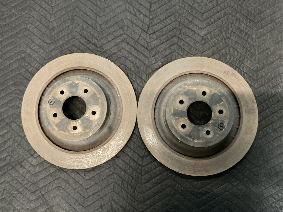 NISSAN 370Z INFINITI G37 REAR AKEBONO BRAKE ROTORS OEM