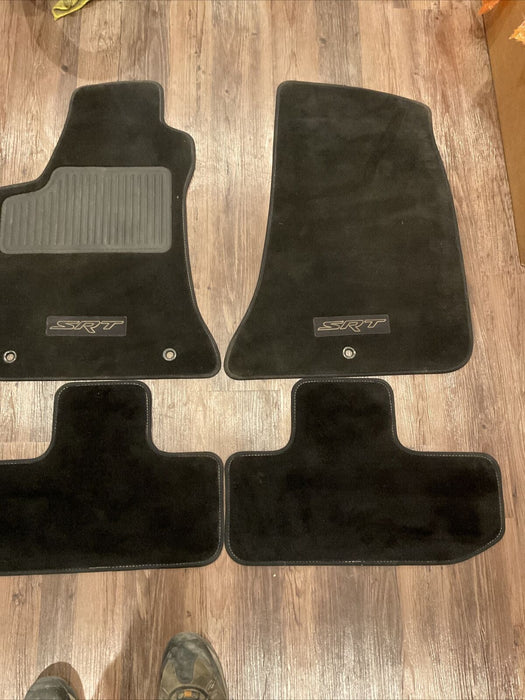 2017 DODGE CHALLENGER SRT BLACK FRONT AND REAR (4) CARPET FLOOR MAT OEM