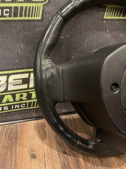 2021 FORD F350 SUPERDUTY BLACK LEATHER STEERING WHEEL OEM *NO FAULTS* -READ DESC