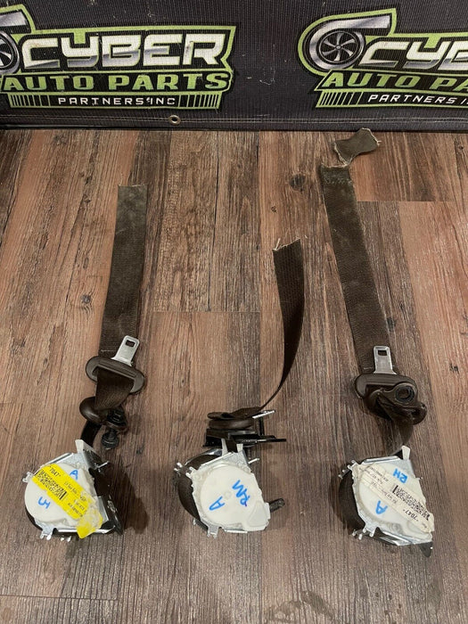 2017-2019 FORD F250 F350 REAR LEFT MIDDLE RIGHT BROWN SEATBELTS OEM *CUT BELTS*