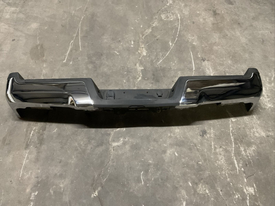 2017 2018 2019 FORD F250 F350 F450 CHROME REAR BUMPER W/O PARKING SENSORS OEM