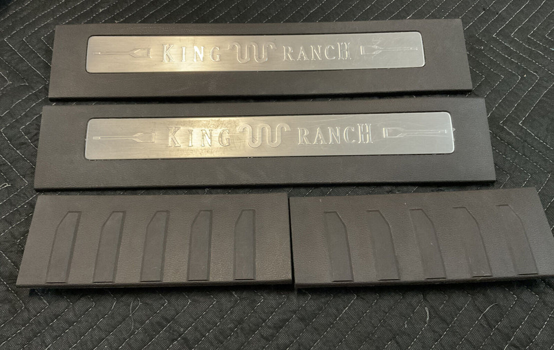 2017-2019 FORD F250 F350 F450 KING RANCH KICK SCUFF PLATE SET OEM