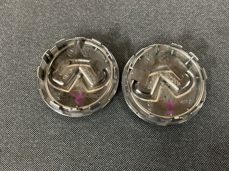 2013 INFINITI JX35 PAIR HUB CAP WHEEL CENTER CAP OEM 40343-5P215