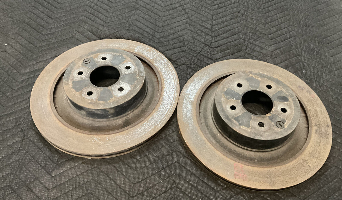 NISSAN 370Z INFINITI G37 REAR AKEBONO BRAKE ROTORS OEM