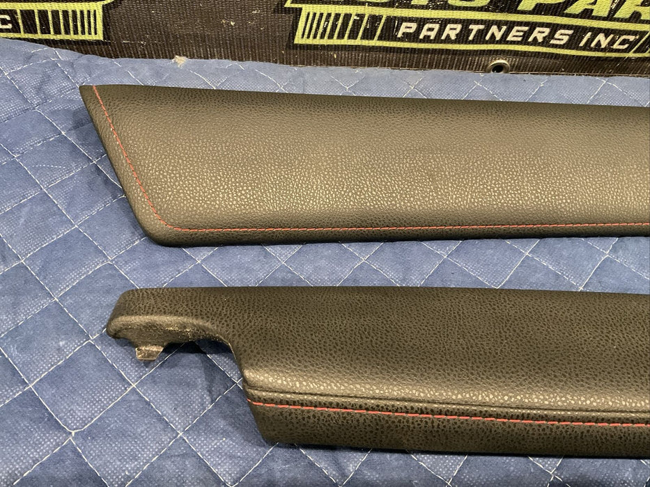 2013-2019 SUBARU BRZ OEM ARM RESTS RIGHT DOOR PANEL LEATHER RED STITCHING OEM