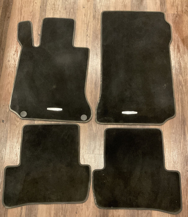 2013 MERCEDES BENZ C300 BLACK FLOOR CARPET MAT SET (4) OEM A2046803248