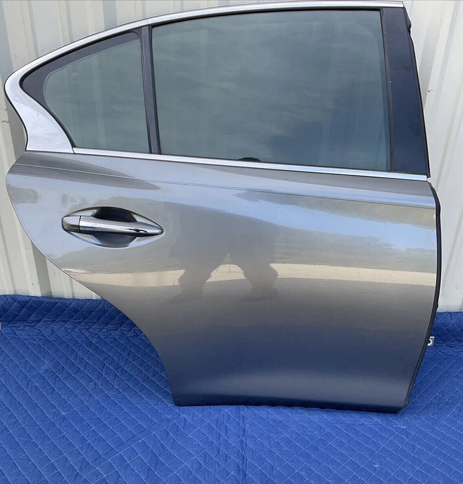 2014-2017 INFINITI Q50 RED SPORT REAR PASSENGER RIGHT DOOR GREY METALLIC~DENT~