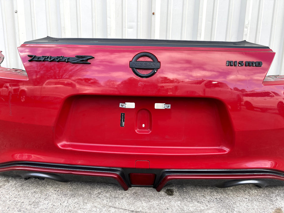2017 NISSAN 370Z NISMO RED REAR BUMPER SOLID RED A54 OEM *HEAT DAMAGE/SCRATCHES*