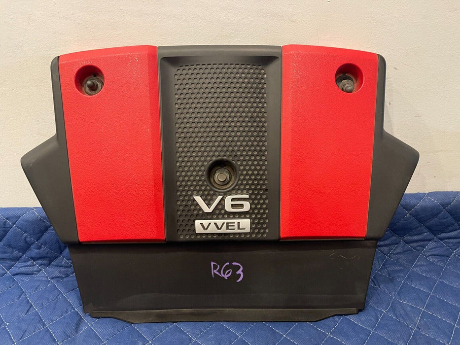 2014 NISSAN 370Z NISMO V6 VVEL RED ENGINE COVER W/ HARDWARE OEM