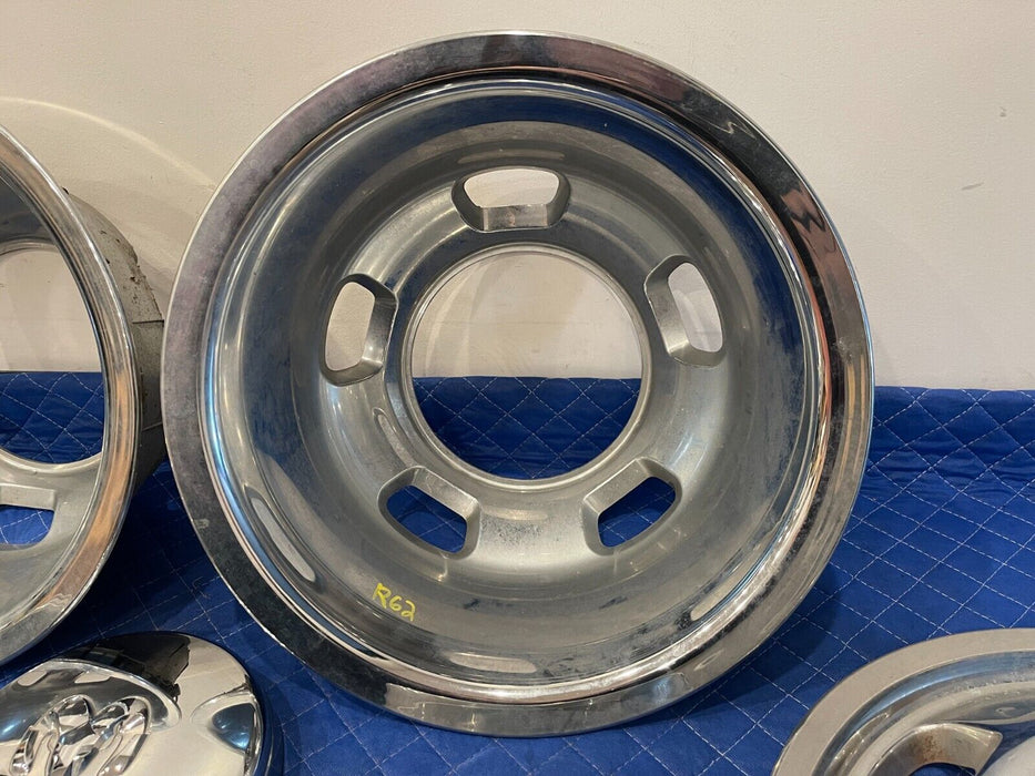 2012 DODGE RAM 3500 DUALLY CHROME WHEEL SIMULATORS & CAPS OEM