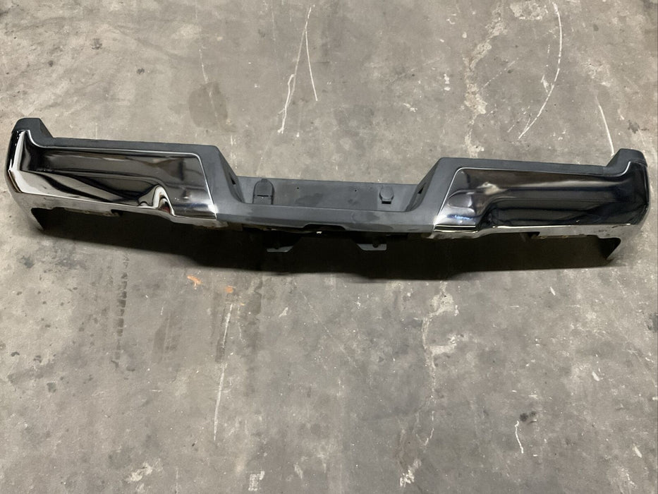 2017 2018 2019 FORD F250 F350 F450 CHROME REAR BUMPER W/O PARKING SENSORS OEM
