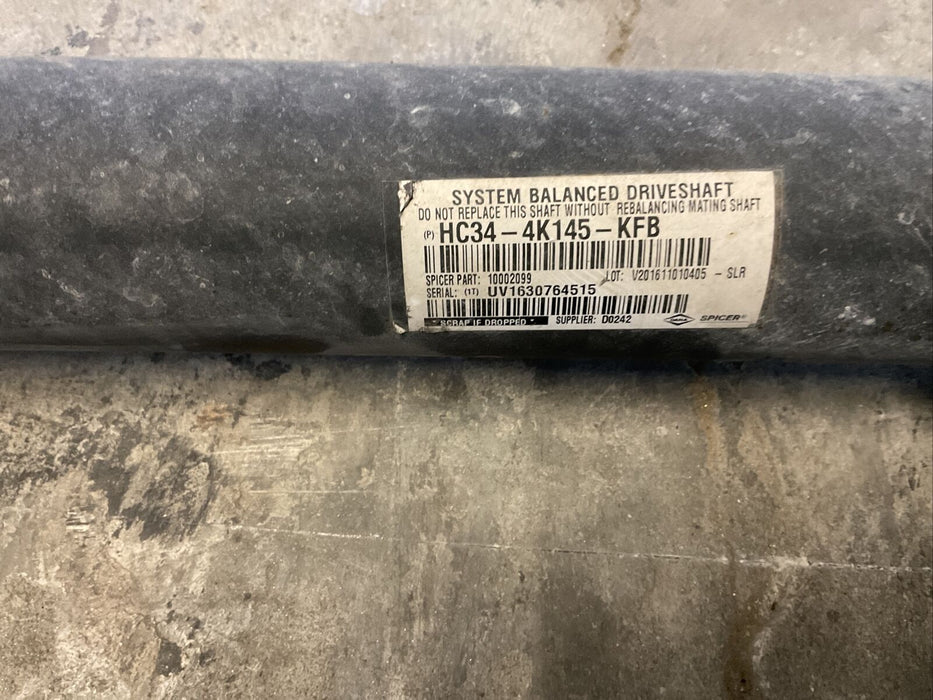 2017-2022 FORD F350 176 WHEEL BASE TWO PIECE REAR DRIVE SHAFT HC34-4K145-KFB OEM