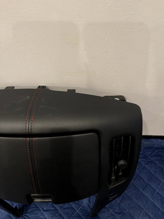 2017 NISSAN 370 NISMO RED STITCH CENTER DASH AC RADIO SURROUND BEZEL OEM *SCUFFS