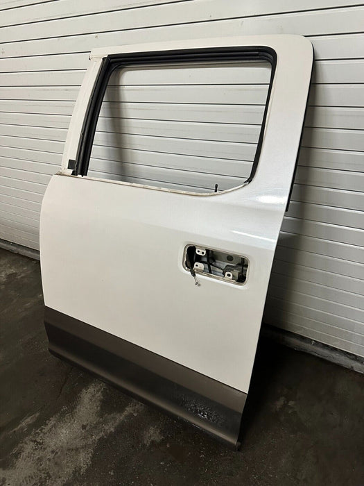 2017 FORD F250 F350 F450 KING RANCH REAR DRIVER DOOR METALLIC WHITE / CARIBOU