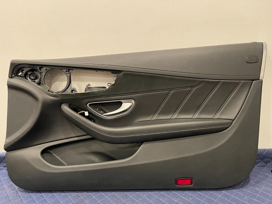 2017 MERCEDES BENZ C63 AMG CONV FRONT PASSENGER LEATHER ALCANTERA DOOR PANEL OEM