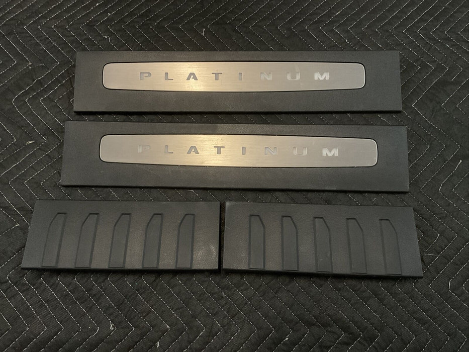 2017-2019 FORD F250 F350 F450 PLATINUM FRONT REAR KICK PLATES SCUFF PLATE OEM