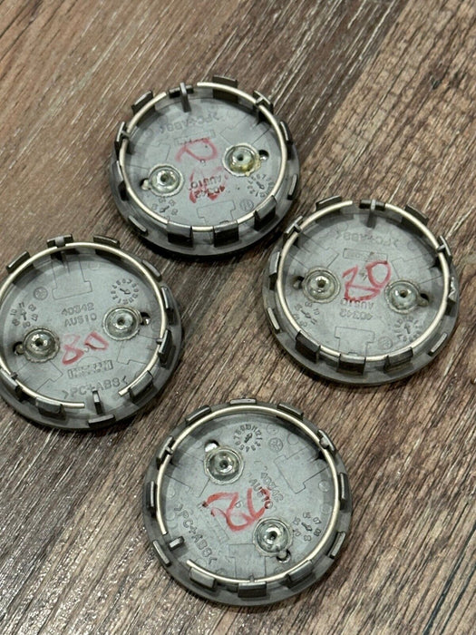 2018 NISSAN 370Z NISMO WHEEL RIM CENTER CAPS (4) GUN METAL GREY OEM 2009-2020